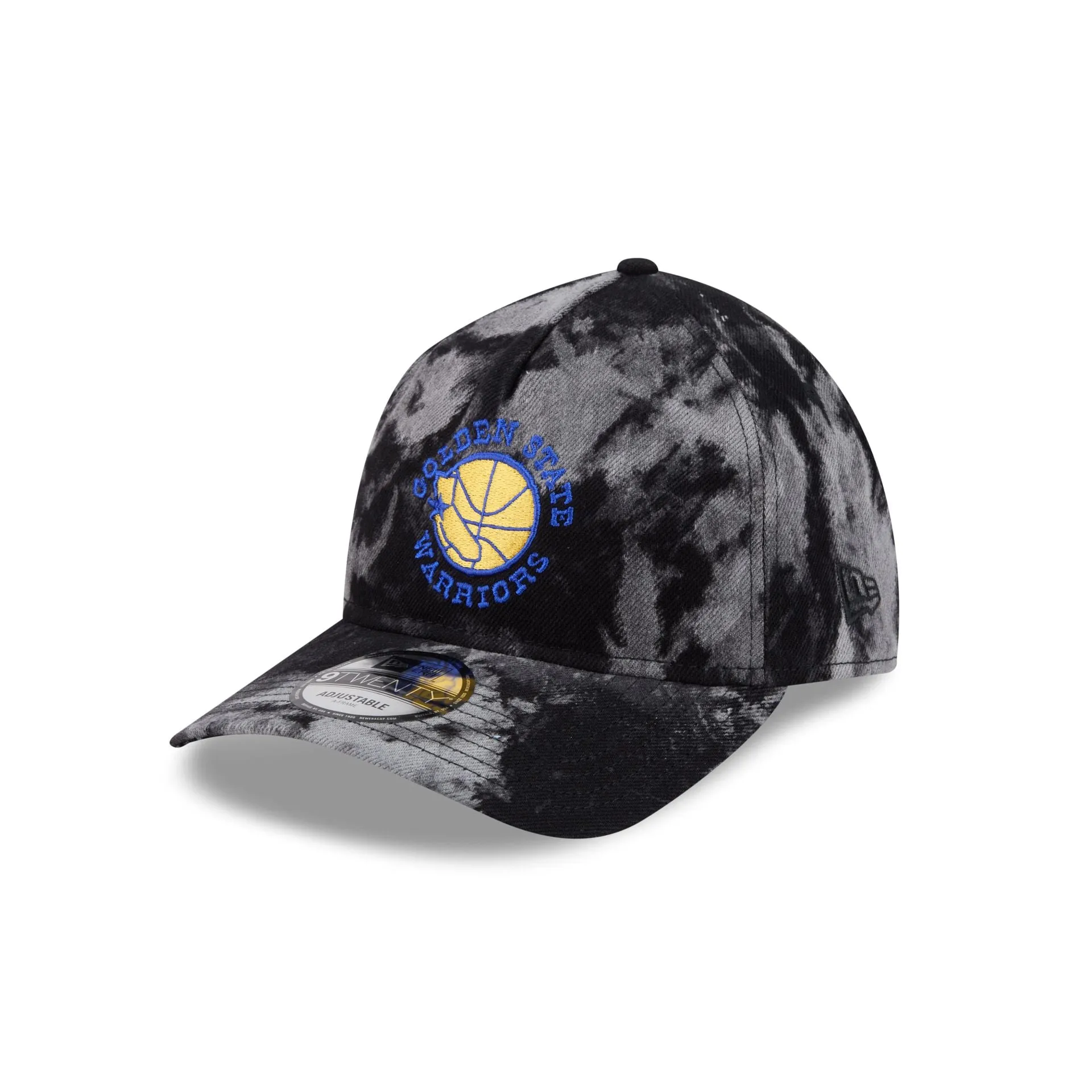 Golden State Warriors Bleached Denim 9TWENTY A-Frame Adjustable Hat sold by New Era