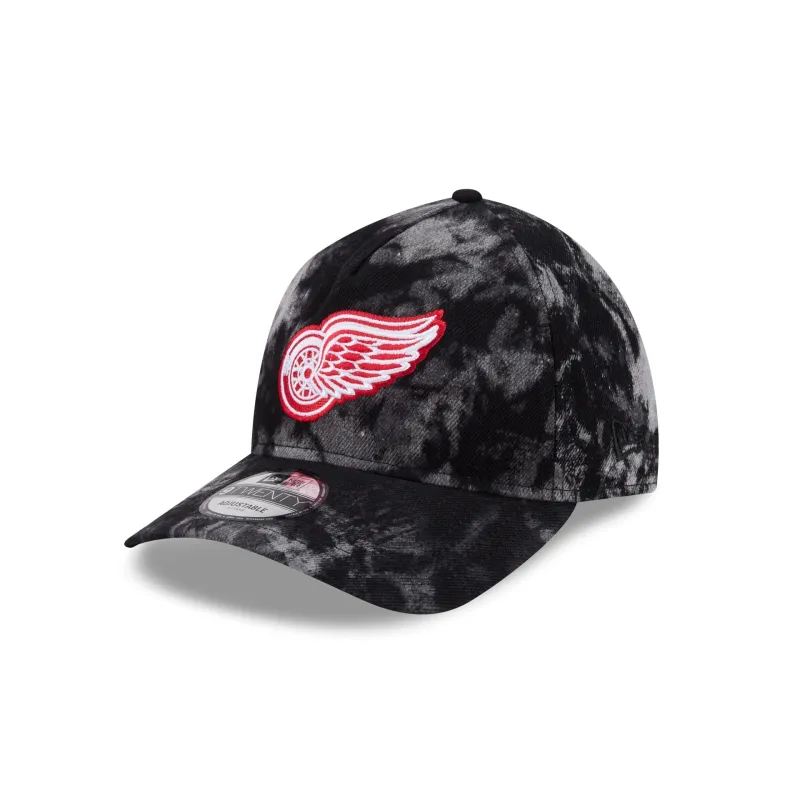 Detroit Red Wings Bleached Denim 9TWENTY A-Frame Adjustable Hat made by New Era