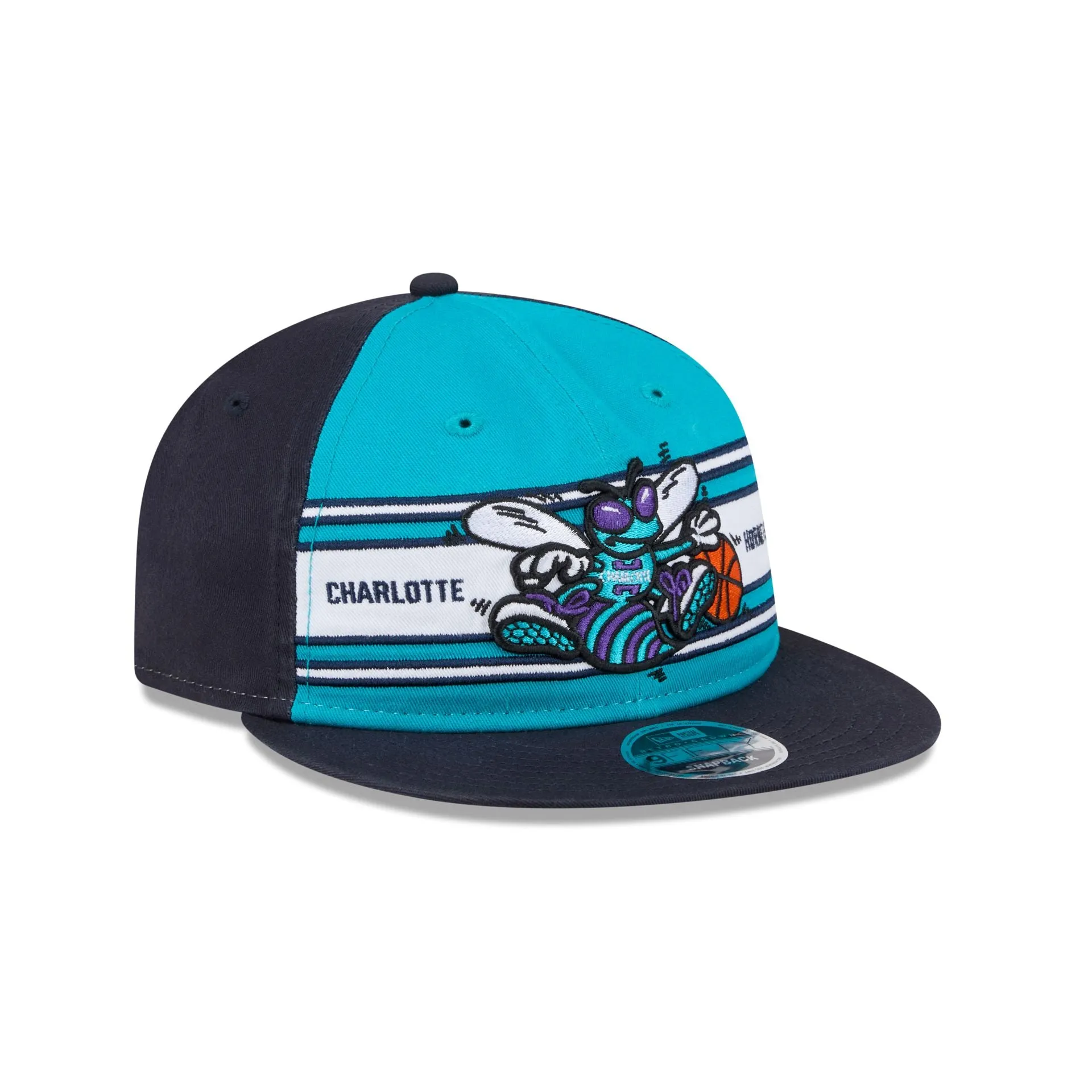 Charlotte Hornets Team Stripes Retro Crown 9FIFTY Snapback Hat sold by New Era product image thumbnail 3