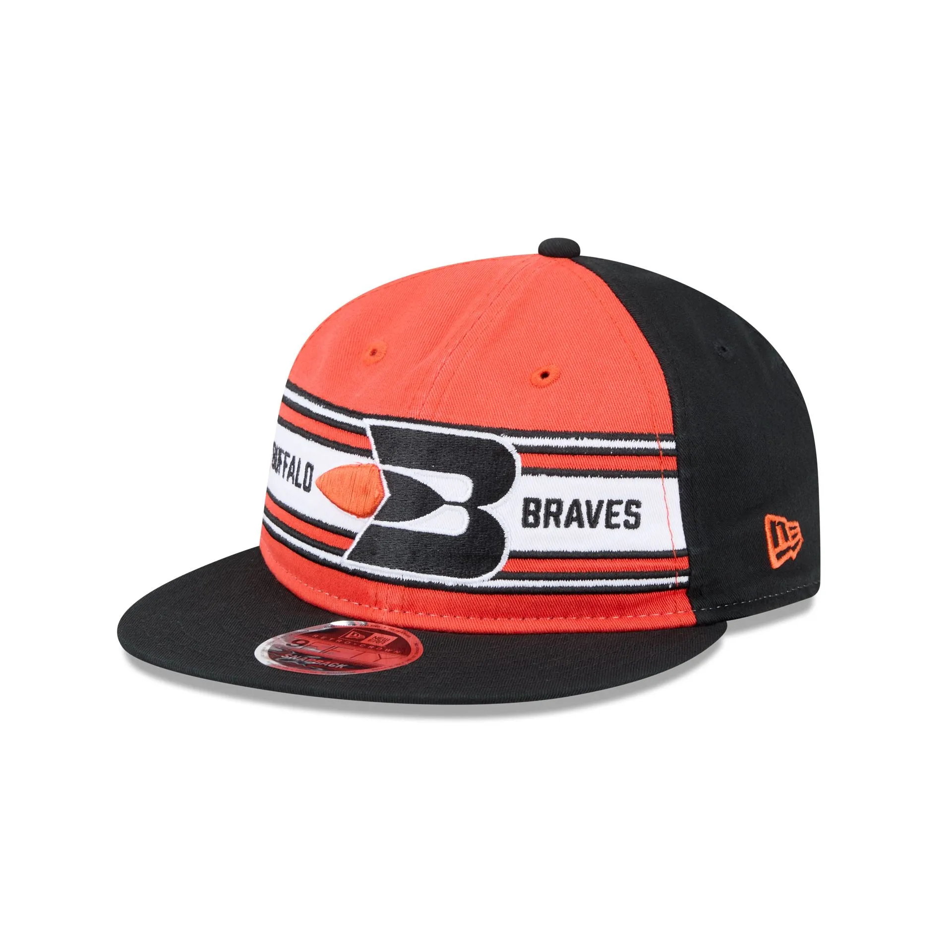 Buffalo Braves Team Stripes Retro Crown 9FIFTY Snapback Hat sold by New Era