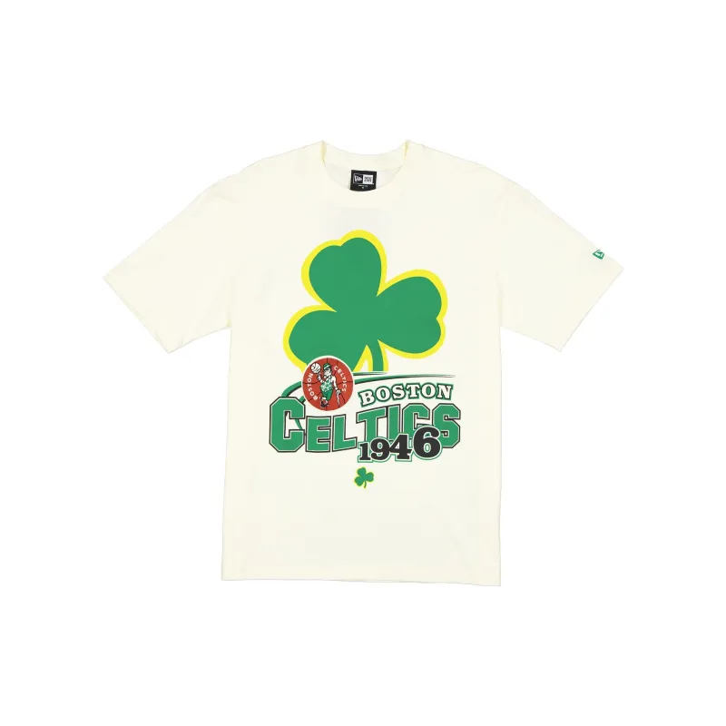Boston Celtics Retro Chrome White T-Shirt sold by New Era