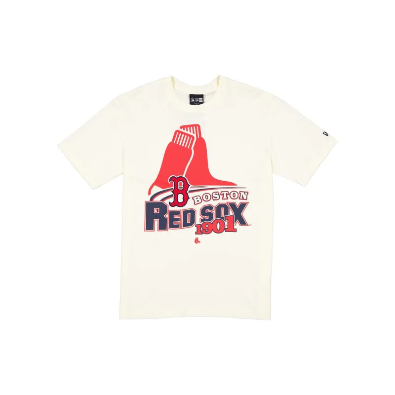 Boston Red Sox Retro Chrome White T-Shirt sold by New Era