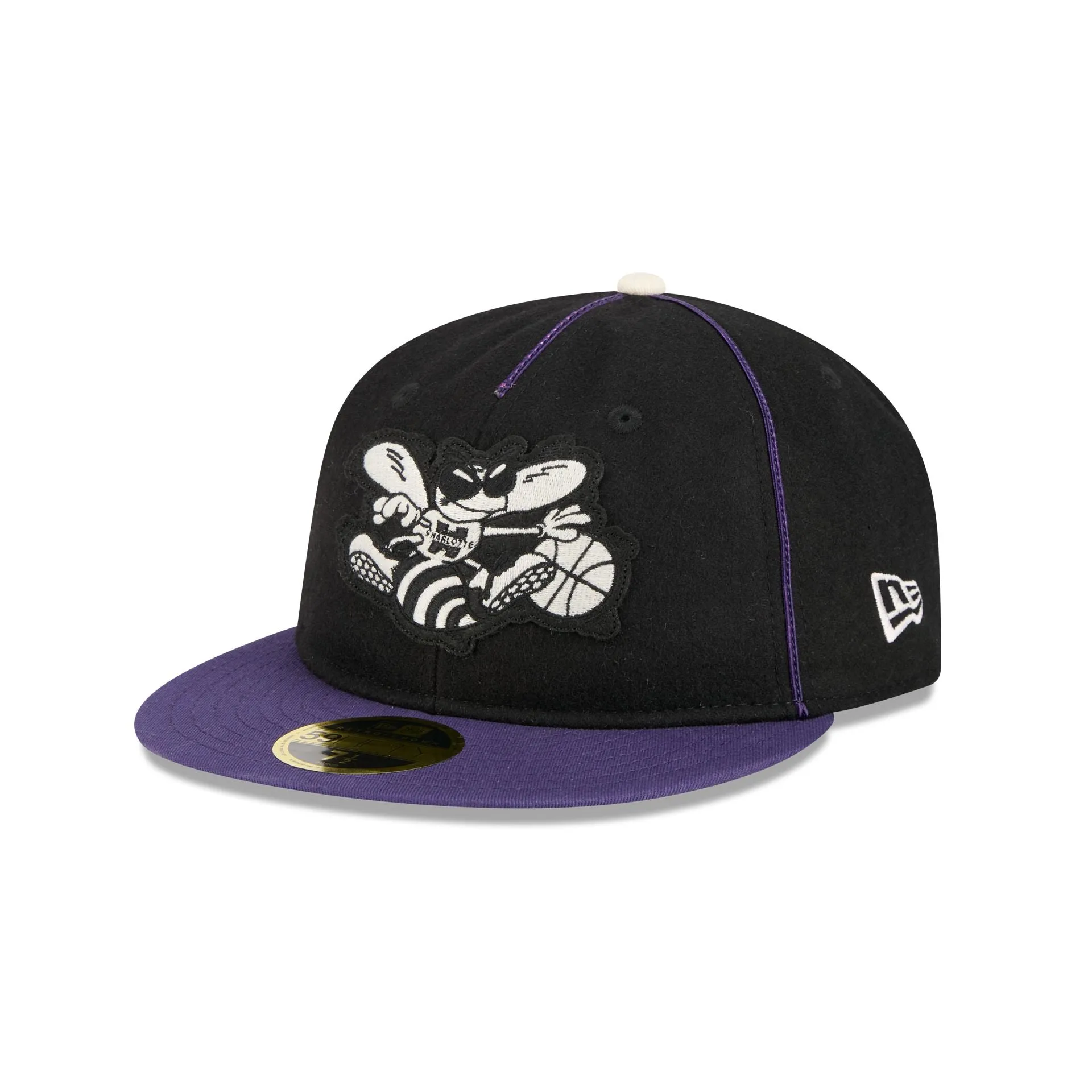 Charlotte Hornets Felt Logo Retro Crown 59FIFTY Fitted Hat sold by New Era product image thumbnail 3