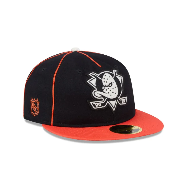 Anaheim Ducks Felt Logo Retro Crown 59FIFTY Fitted Hat sold by New Era