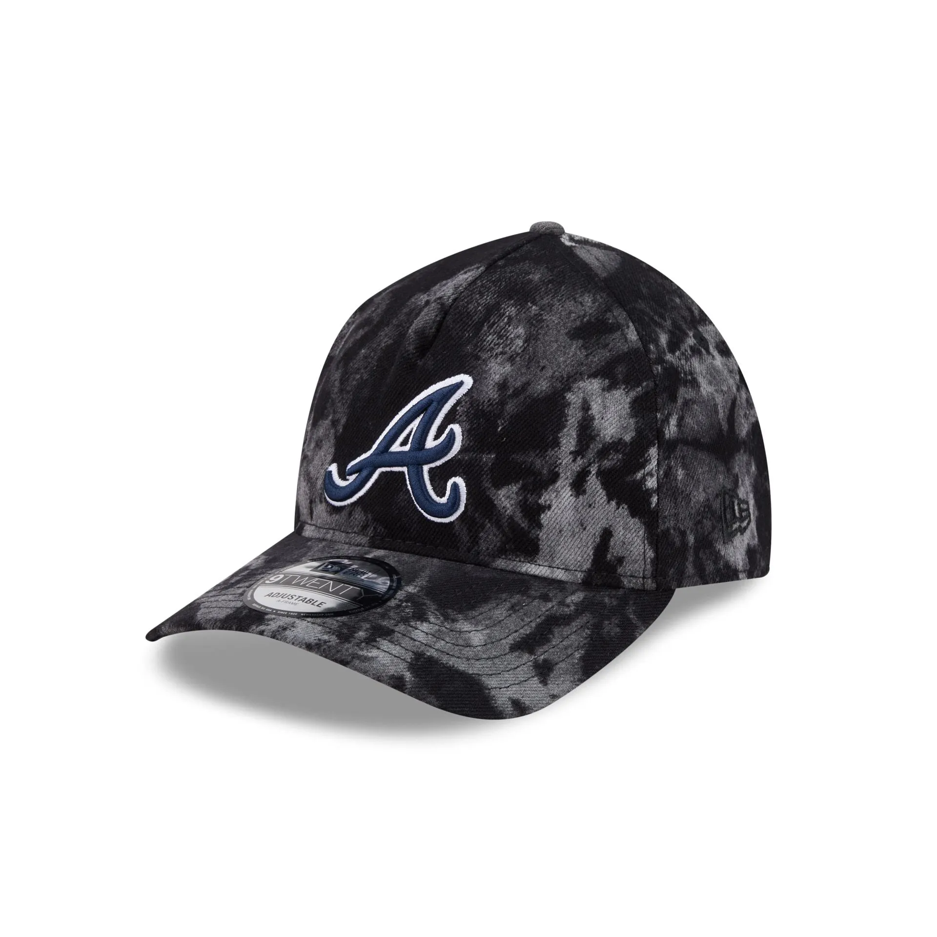 Atlanta Braves Bleached Denim 9TWENTY A-Frame Adjustable Hat sold by New Era