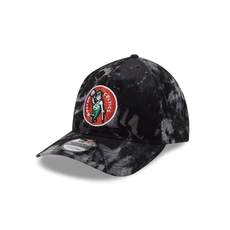 Boston Celtics Bleached Denim 9TWENTY A-Frame Adjustable Hat sold by New Era