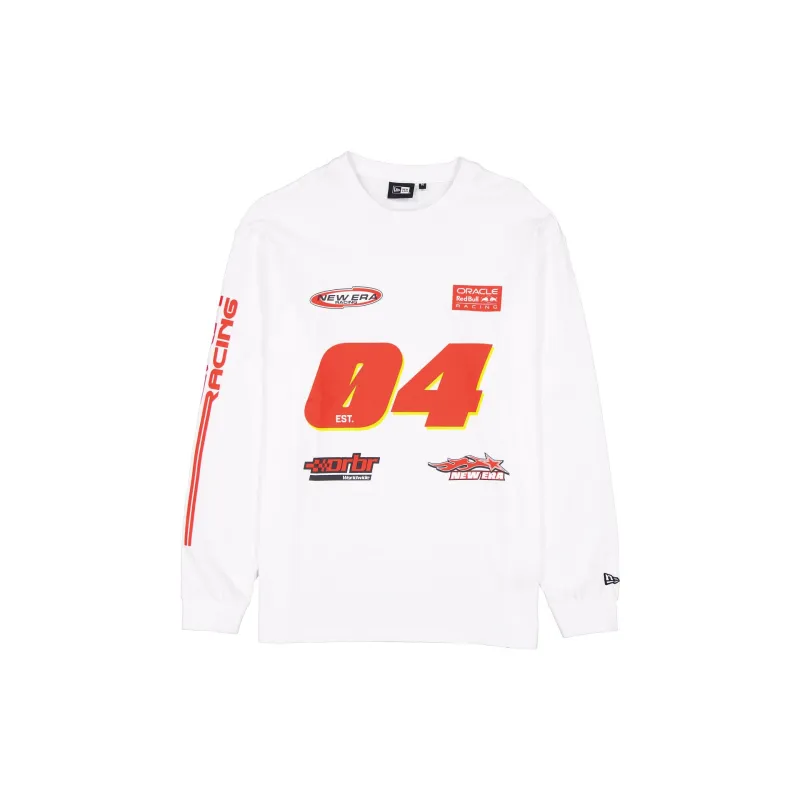 Oracle Red Bull Racing Graphic White Long-Sleeve T-Shirt made by New Era