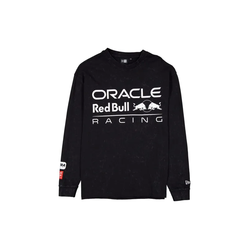 Oracle Red Bull Racing Linear Graphic Black Long-Sleeve T-Shirt made by New Era