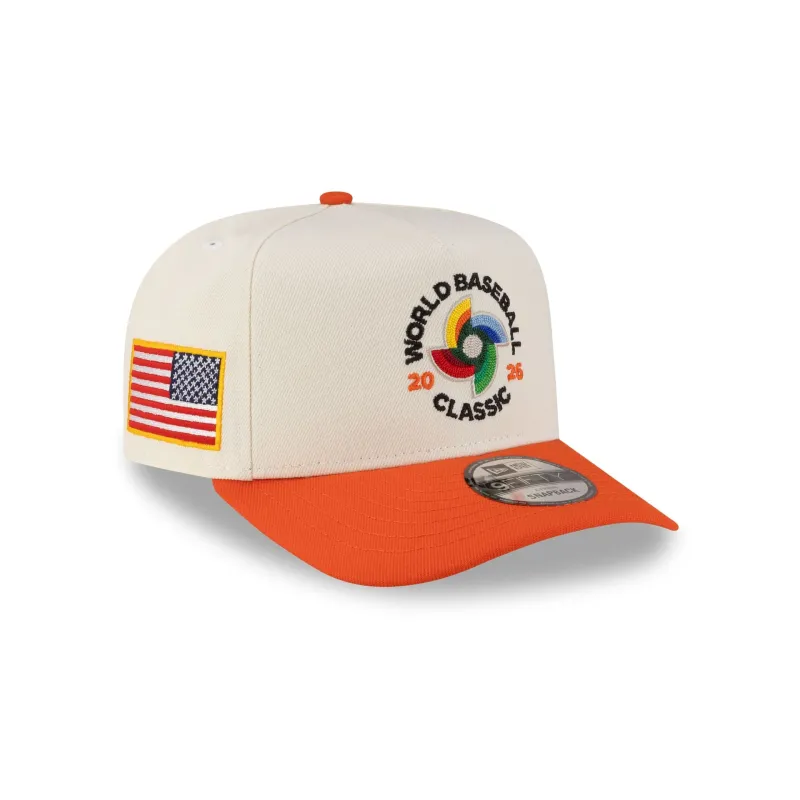 USA 2026 World Baseball Classic Chrome White 9FIFTY A-Frame Snapback Hat sold by New Era