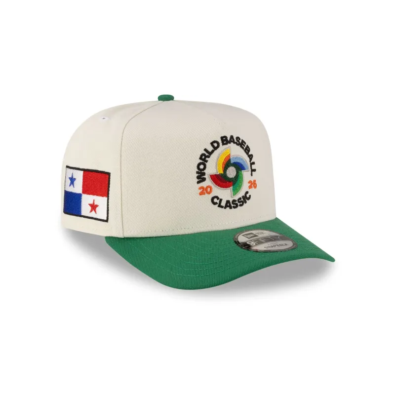 Panama 2026 World Baseball Classic Chrome White 9FIFTY A-Frame Snapback Hat sold by New Era