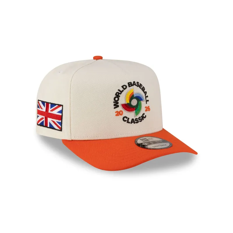 Great Britain 2026 World Baseball Classic Chrome White 9FIFTY A-Frame Snapback Hat sold by New Era