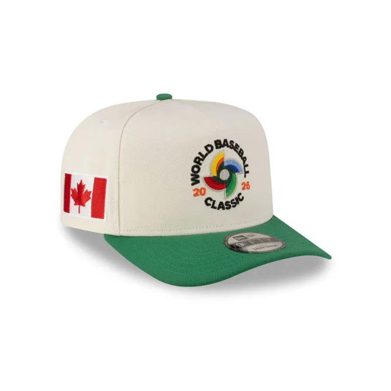 Canada 2026 World Baseball Classic Chrome White 9FIFTY A-Frame Snapback Hat sold by New Era