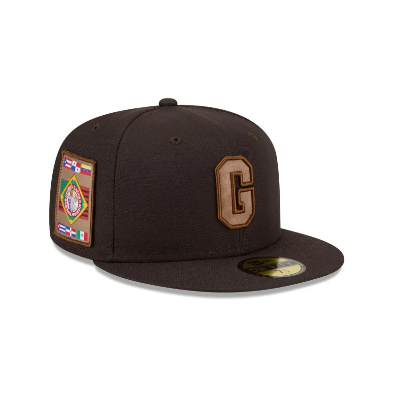Homestead Grays Brown Suede 59FIFTY Fitted Hat sold by New Era