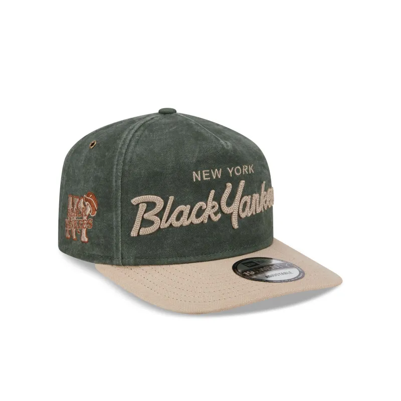New York Black Yankees Chainstitch Dark Green 19TWENTY Adjustable Hat sold by New Era