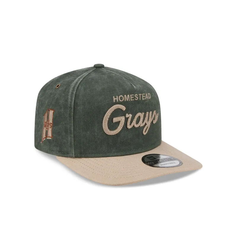 Homestead Grays Chainstitch Dark Green 19TWENTY Adjustable Hat made by New Era
