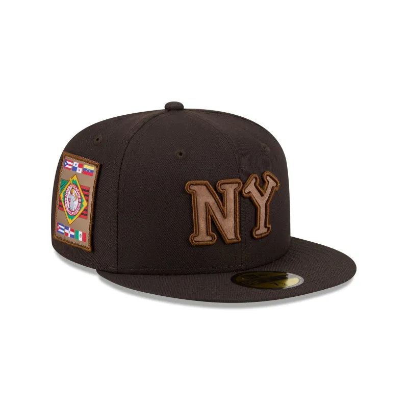 New York Black Yankees Brown Suede 59FIFTY Fitted Hat sold by New Era
