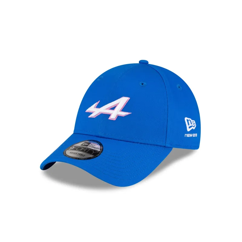 BWT Alpine F1 Team Essential Blue 9FORTY Snapback Hat made by New Era