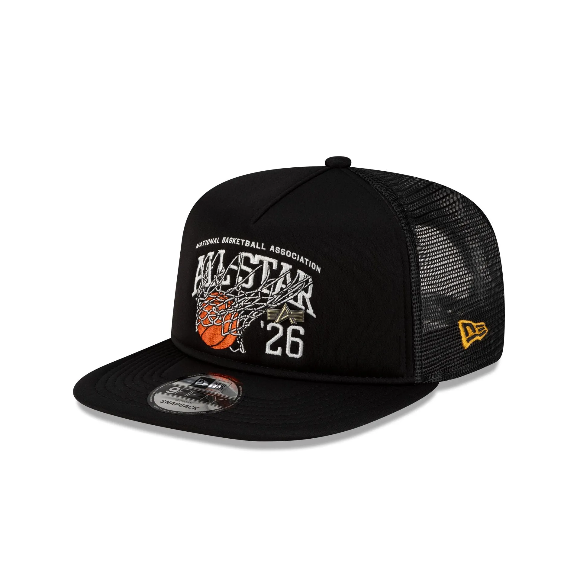 Alpha Industries 2026 NBA All-Star Game Black 9FIFTY A-Frame Trucker Hat sold by New Era product image thumbnail 3