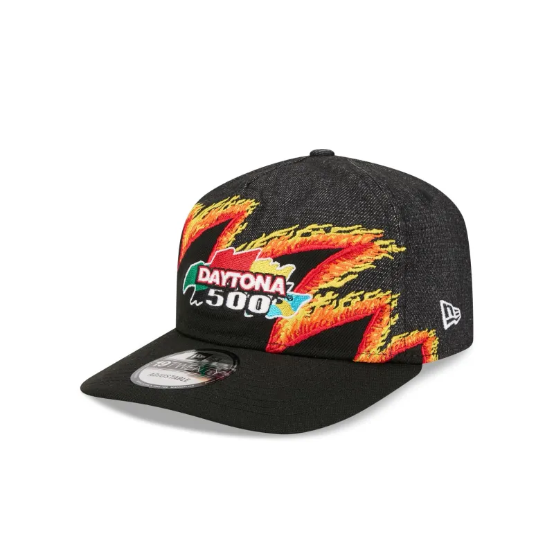 NASCAR DAYTONA 500 Black Denim 19TWENTY Snapback Hat made by New Era
