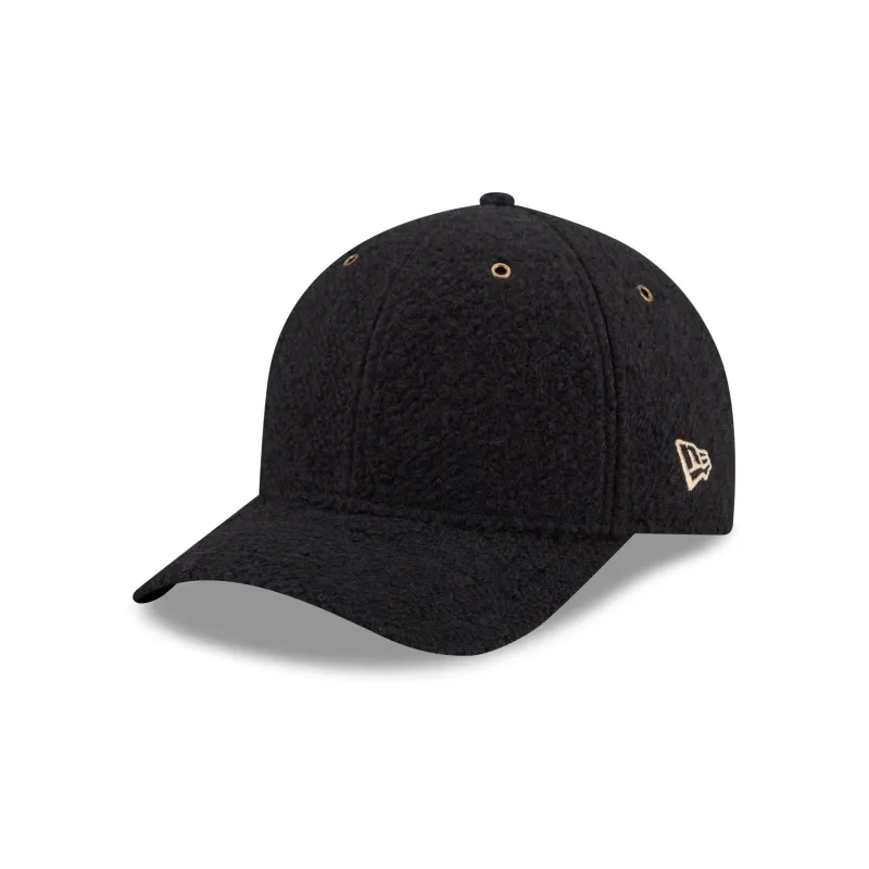New Era Cap Brushed Wool Heather Black 9FORTY M-Crown Adjustable Hat sold by New Era
