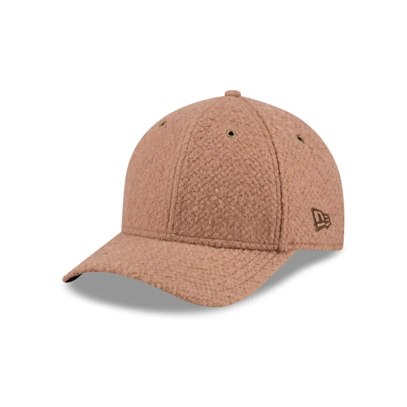 New Era Cap Brushed Wool Walnut 9FORTY M-Crown Adjustable Hat made by New Era