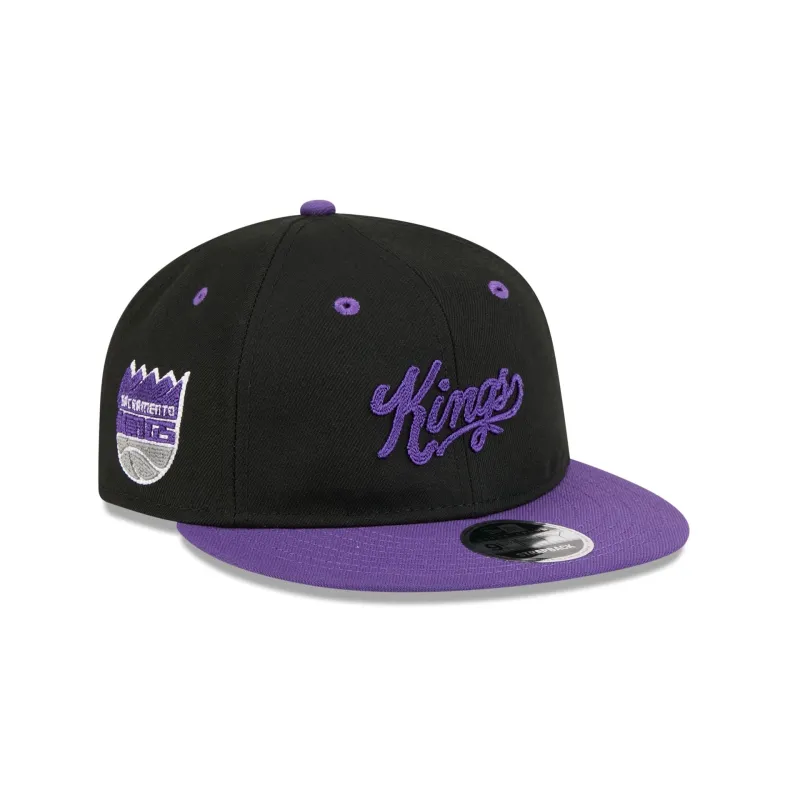 Sacramento Kings Chainstitch Script Retro Crown 9FIFTY Snapback Hat made by New Era