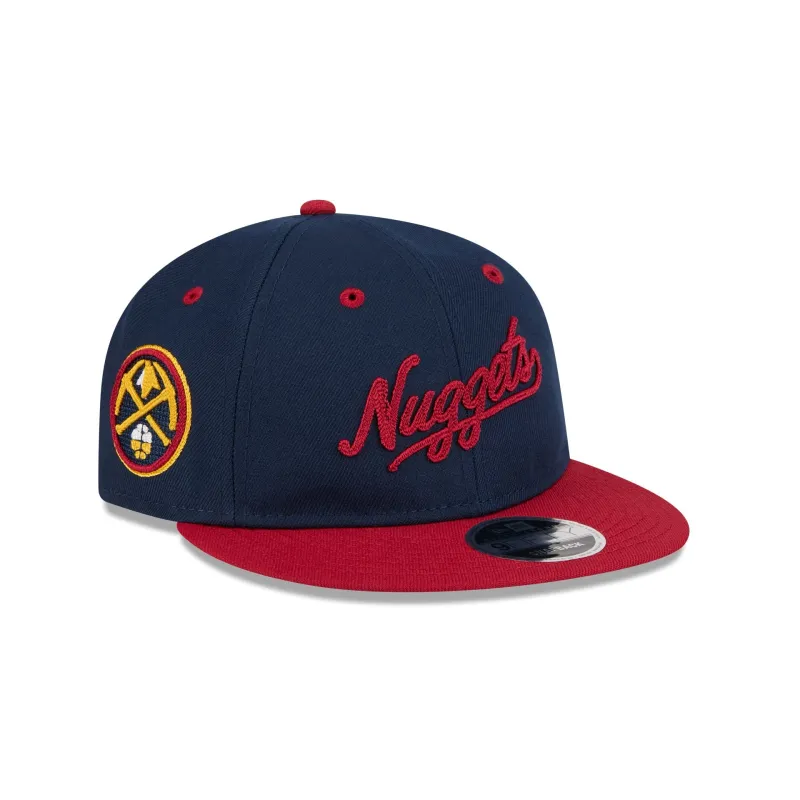 Denver Nuggets Chainstitch Script Retro Crown 9FIFTY Snapback Hat sold by New Era
