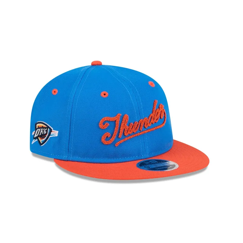 Oklahoma City Thunder Chainstitch Script Retro Crown 9FIFTY Snapback Hat sold by New Era