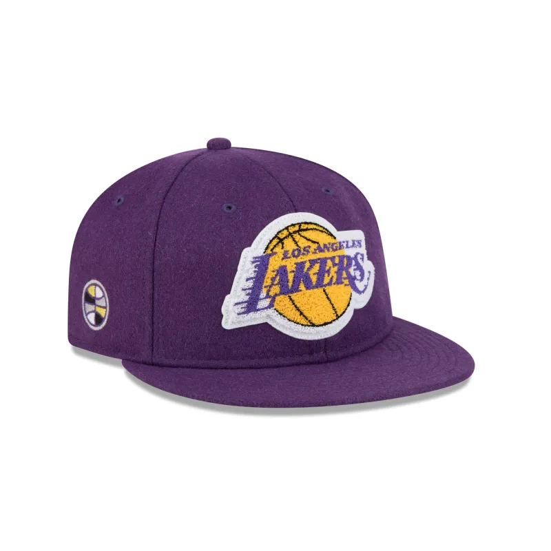 Los Angeles Lakers Chenille Woven Retro Crown 9FIFTY Adjustable Hat made by New Era