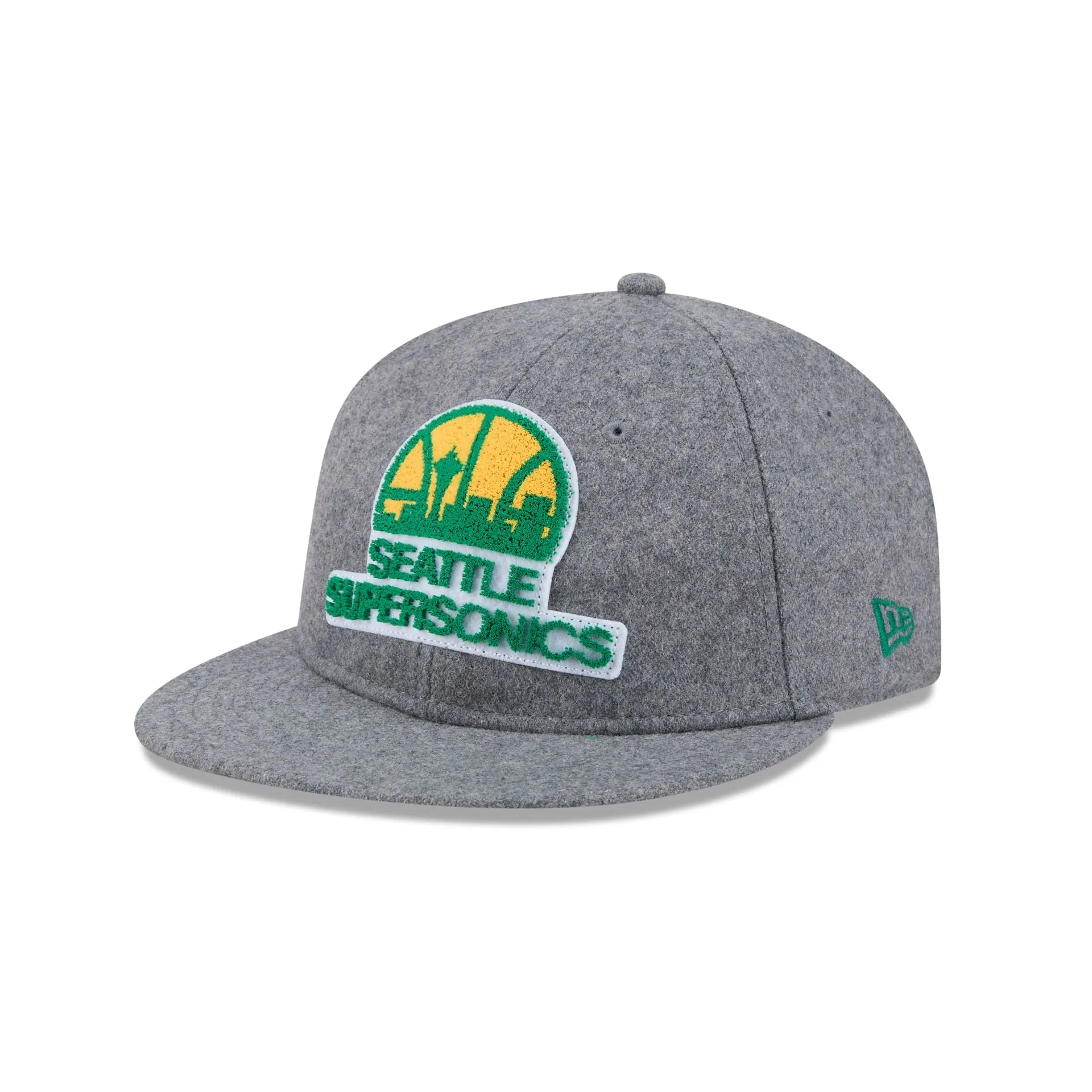 Seattle Supersonics Chenille Woven Retro Crown 9FIFTY Adjustable Hat sold by New Era product image thumbnail 3