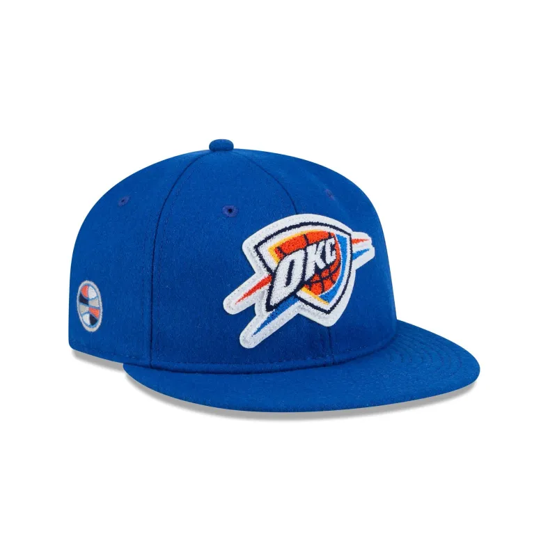 Oklahoma City Thunder Chenille Woven Retro Crown 9FIFTY Adjustable Hat made by New Era
