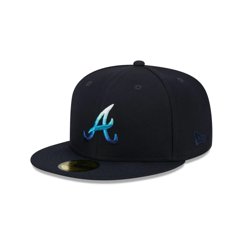 Atlanta Braves Metallic Gradient 59FIFTY Fitted Hat sold by New Era