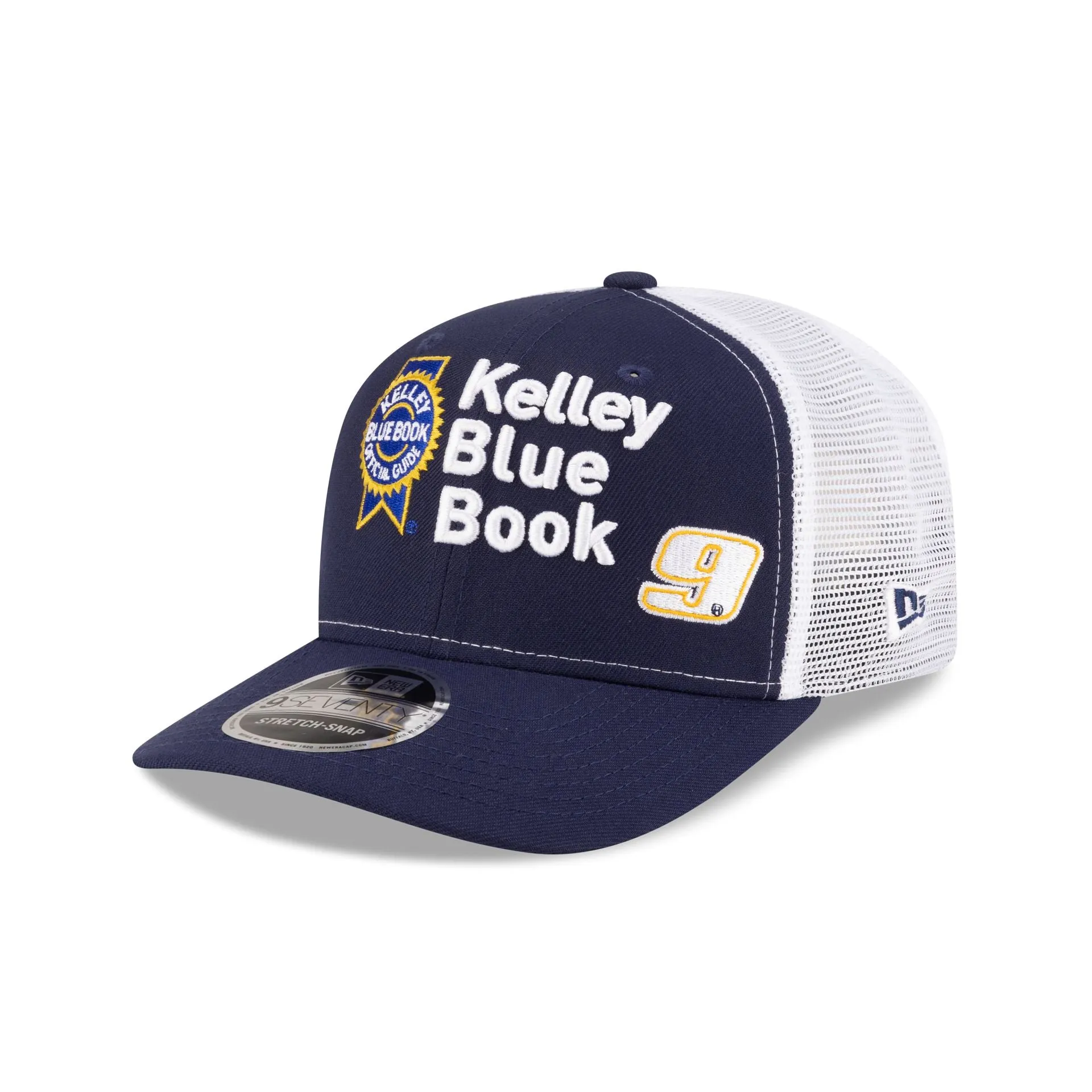 Hendrick Motorsports 2026 Chase Elliott Kelley Blue Book Partner 9SEVENTY Trucker Hat sold by New Era product image thumbnail 3