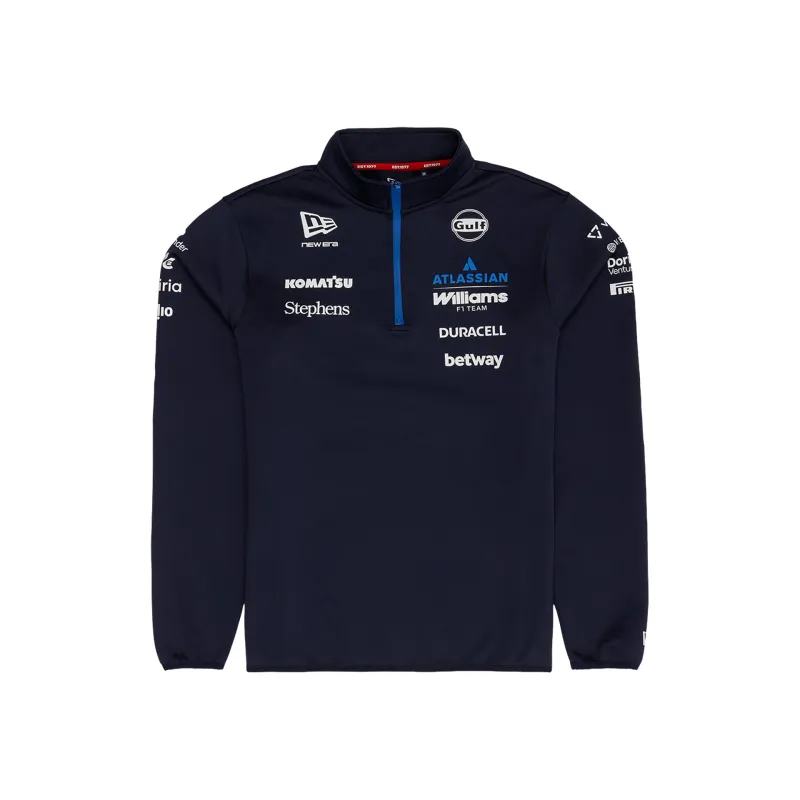 Atlassian Williams F1 Team Team Line Mid-Layer Quarter Zip made by New Era