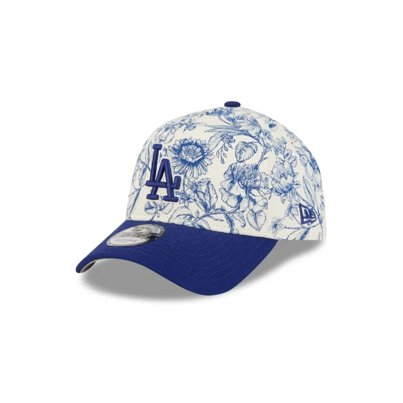 Los Angeles Dodgers Spring Floral Blue 9FORTY A-Frame Snapback Hat sold by New Era