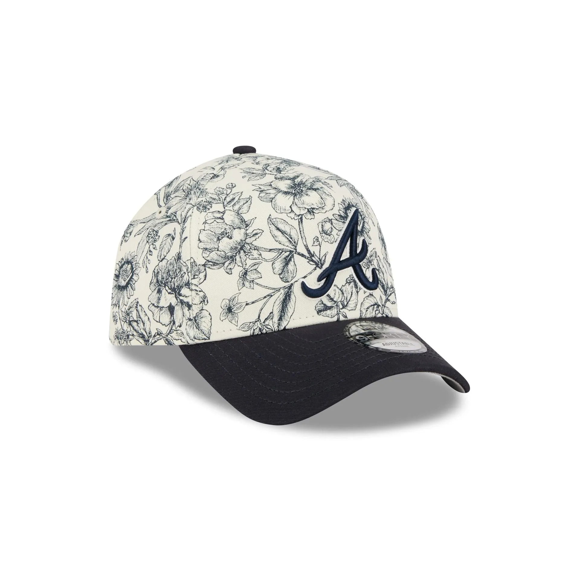 Atlanta Braves Spring Floral Navy 9FORTY A-Frame Snapback Hat sold by New Era product image thumbnail 3