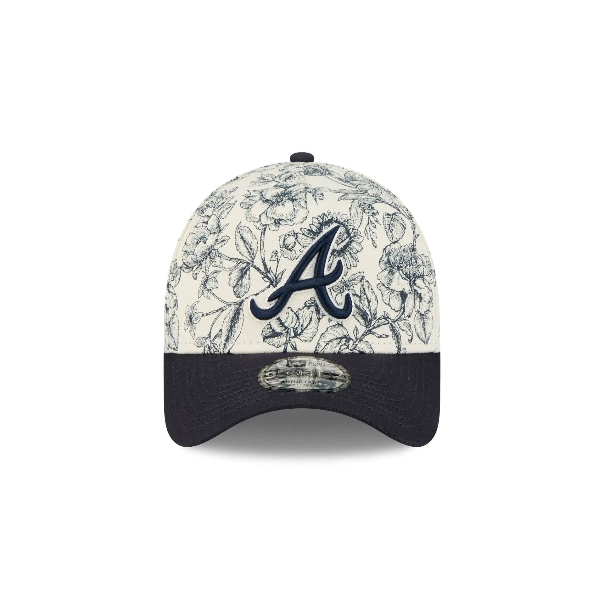 Atlanta Braves Spring Floral Navy 9FORTY A-Frame Snapback Hat sold by New Era product image thumbnail 2