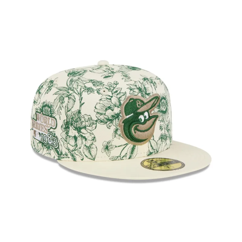 Baltimore Orioles Spring Floral 59FIFTY Fitted Hat made by New Era