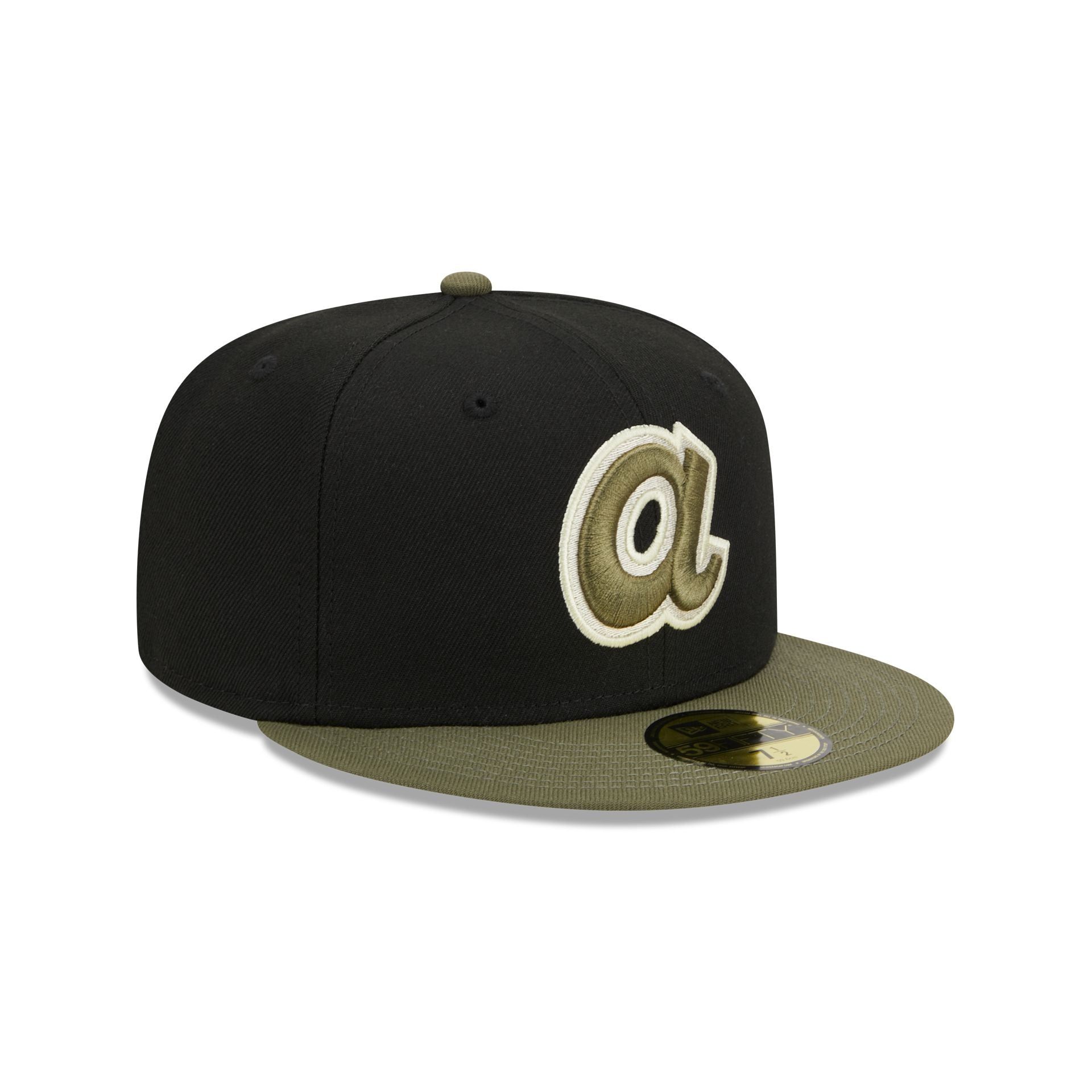 Atlanta Braves Khaki Green 59FIFTY Fitted Hat sold by New Era product image thumbnail 3