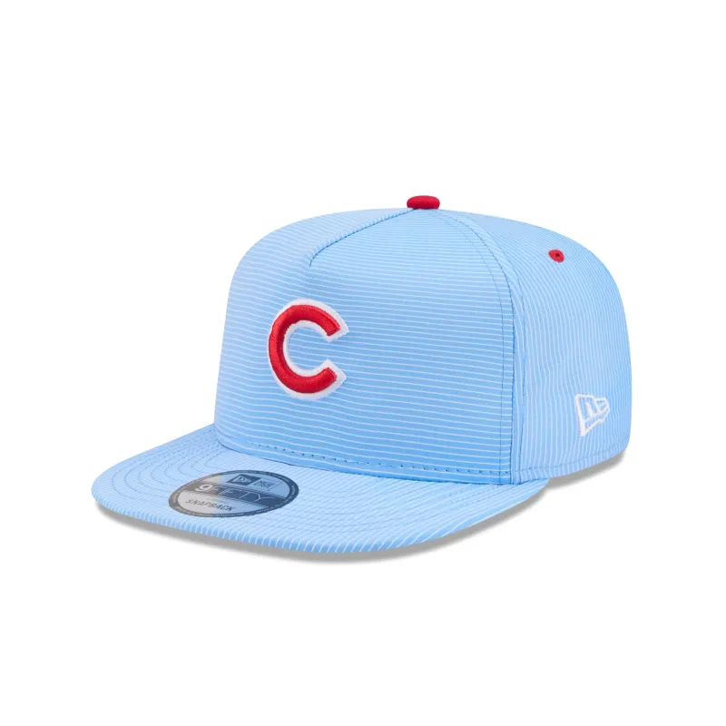 Chicago Cubs Pinstripe Ripstop 9FIFTY A-Frame Snapback Hat sold by New Era