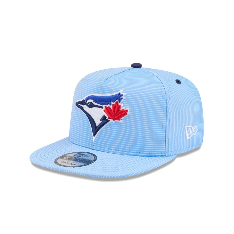 Toronto Blue Jays Pinstripe Ripstop 9FIFTY A-Frame Snapback Hat made by New Era