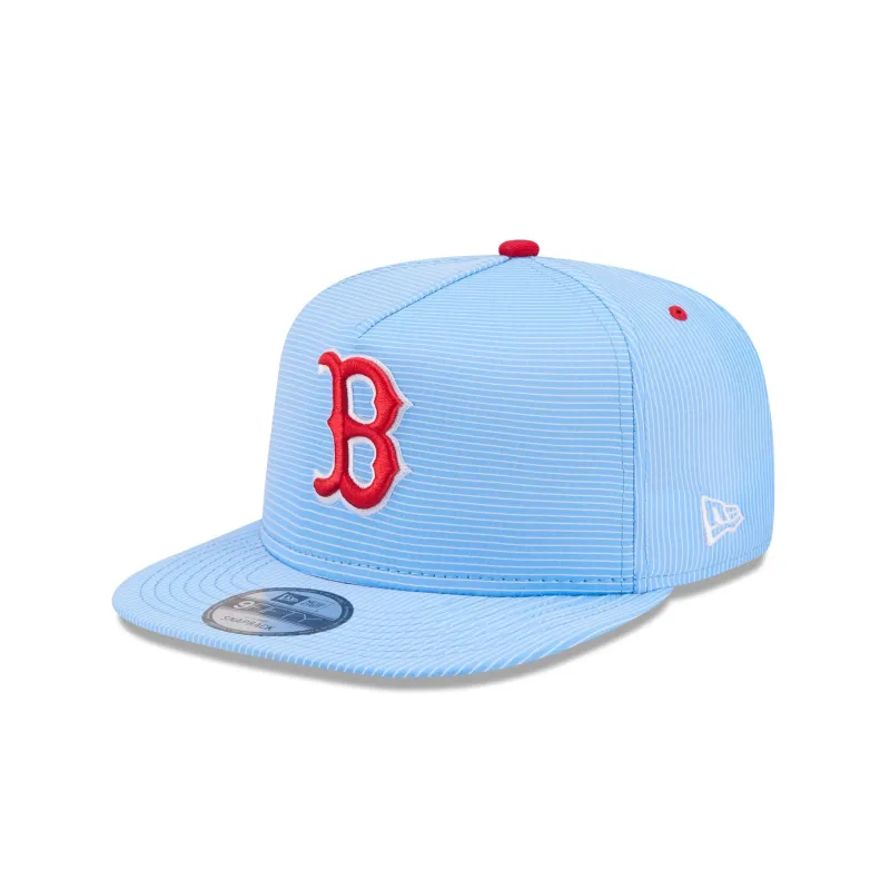 Boston Red Sox Pinstripe Ripstop 9FIFTY A-Frame Snapback Hat sold by New Era