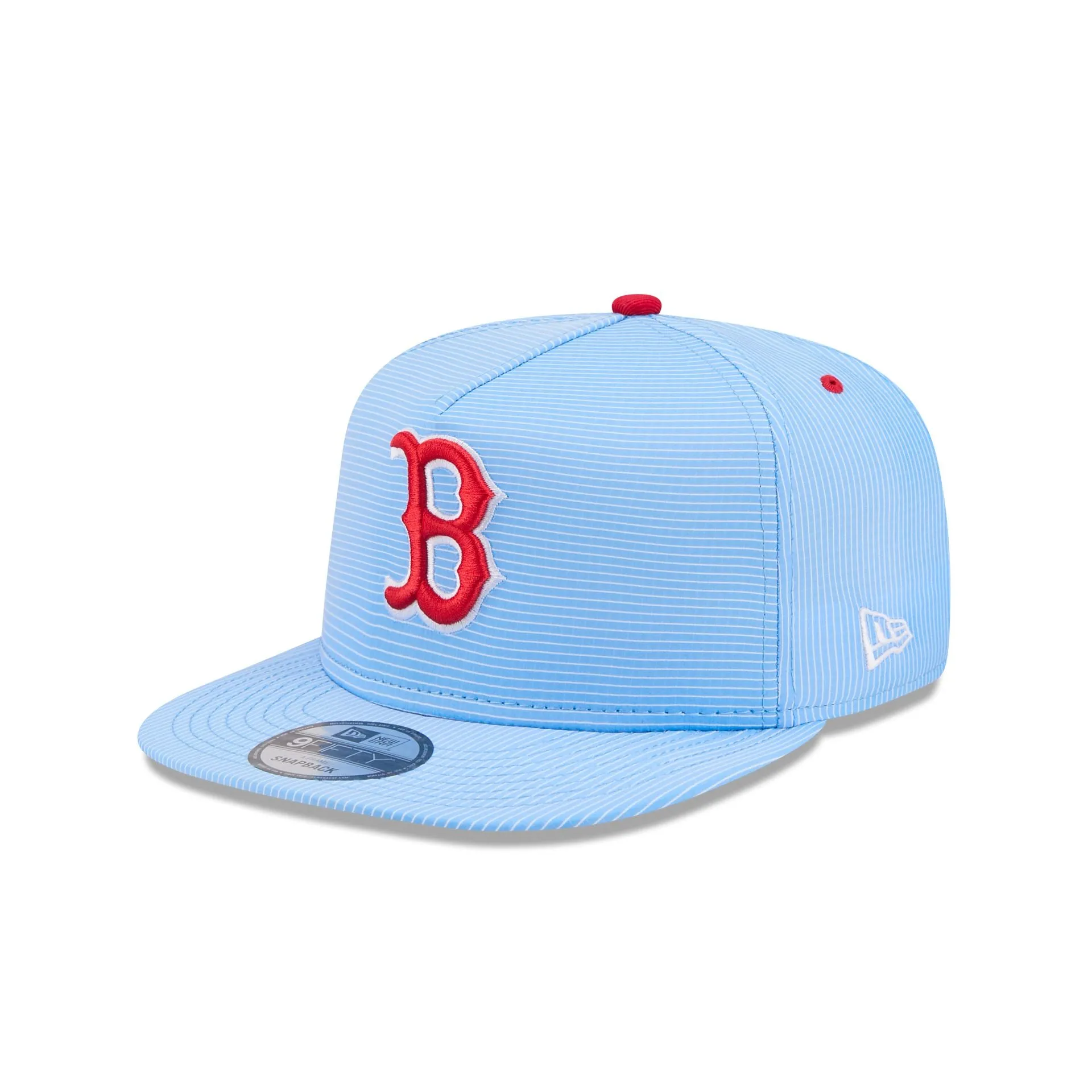 Boston Red Sox Pinstripe Ripstop 9FIFTY A-Frame Snapback Hat sold by New Era
