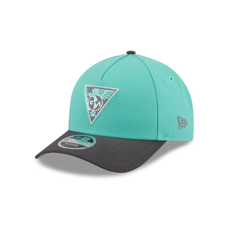 Club América Color Pack Teal 9FORTY M-Crown A-Frame Snapback Hat made by New Era