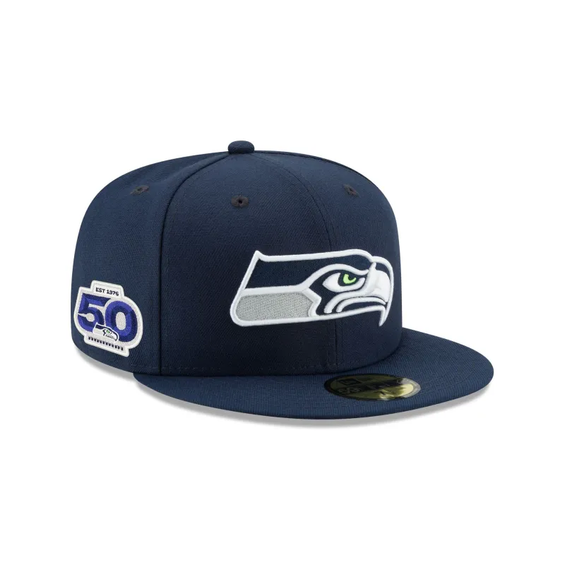 Seattle Seahawks 50th Anniversary 59FIFTY Fitted Hat sold by New Era