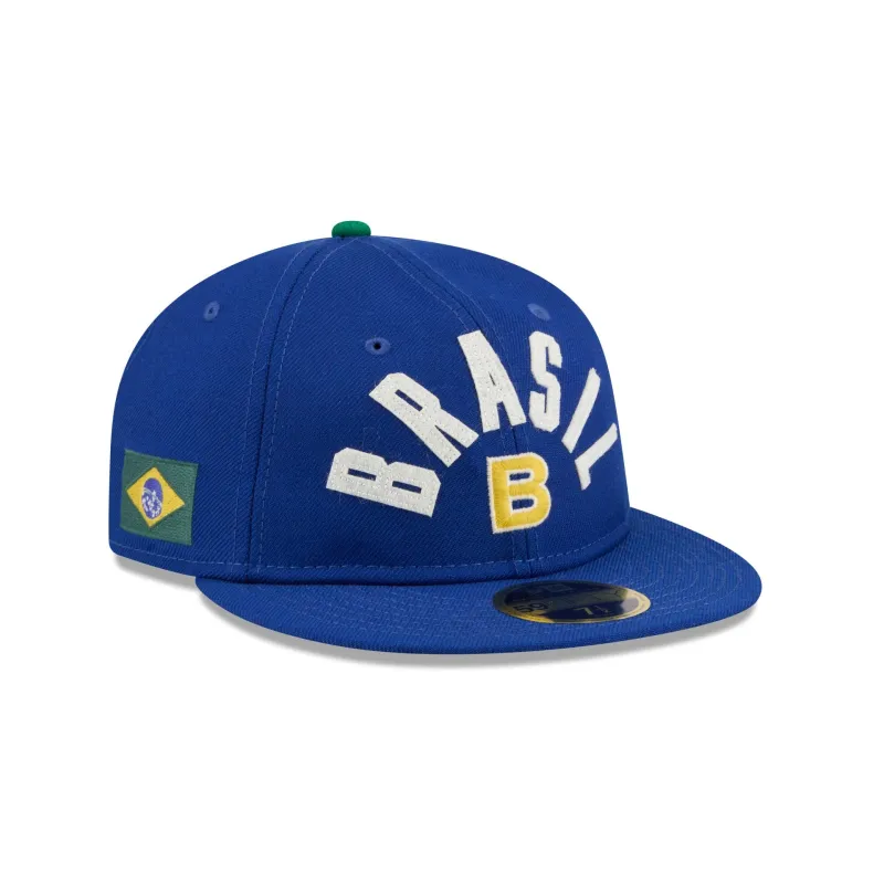 Brazil Classic Script Retro Crown 59FIFTY Fitted Hat sold by New Era