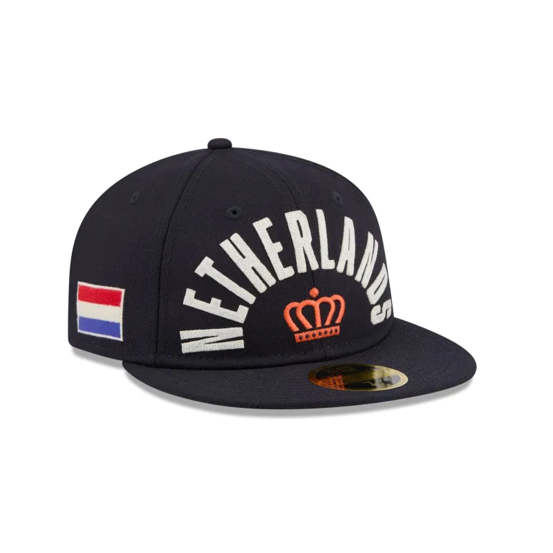 Netherlands Classic Script Retro Crown 59FIFTY Fitted Hat sold by New Era