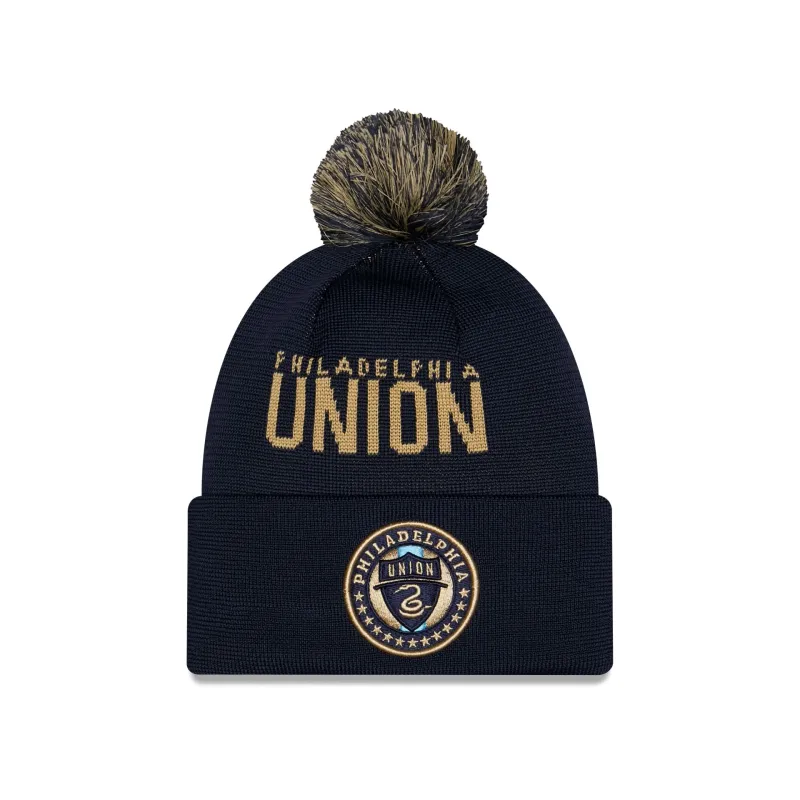 Philadelphia Union 2026 Jersey Hook Pom Knit Hat sold by New Era