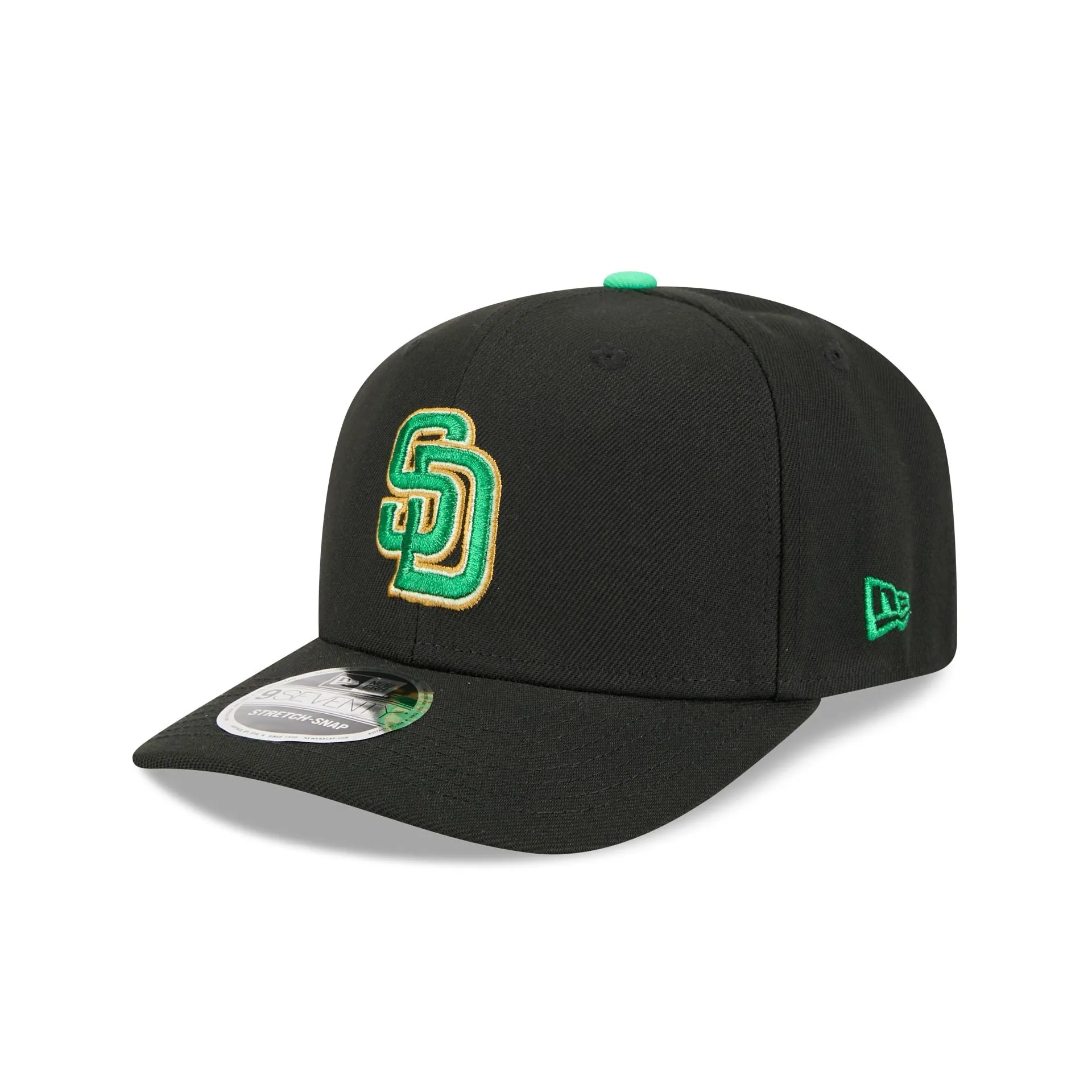 San Diego Padres St. Patrick's Day 2026 9SEVENTY Stretch-Snap Hat sold by New Era product image thumbnail 3
