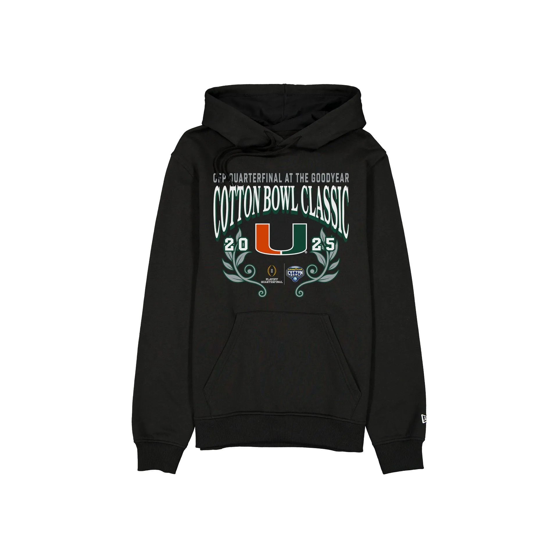 Miami Hurricanes 2026 Cotton Bowl Classic Black Hoodie sold by New Era